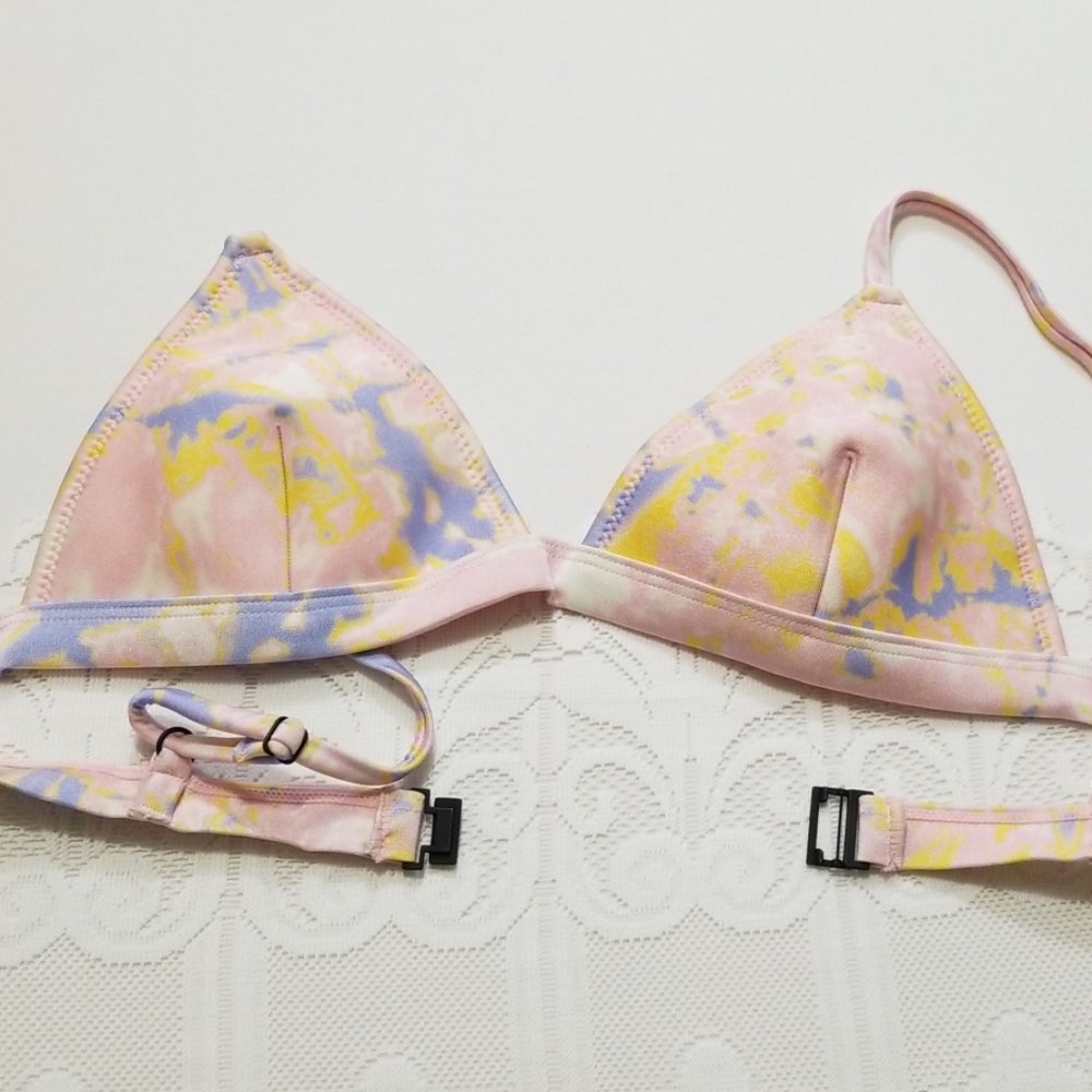 6T Triangl pink tye-dye bikini top, various sizes